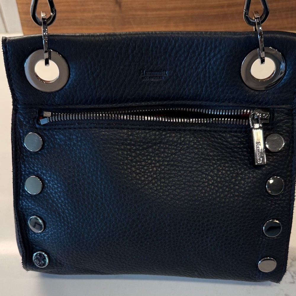 Hammitt Black Leather Crossbody Bag with Gunmetal Accents - Picture 3 of 8